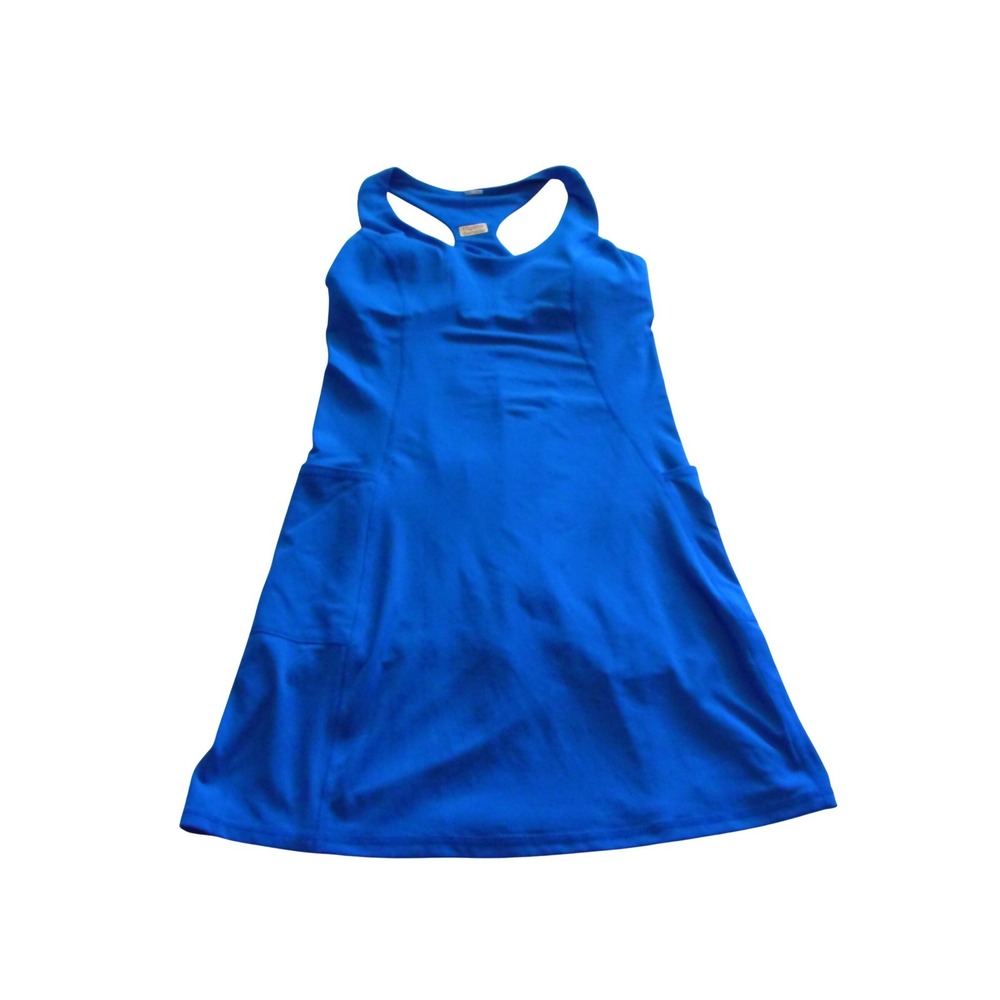 Blue Racerback Activewear Dress with Pockets andโ Shelf Bra SIZE XS